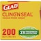 Glad ClingWrap Plastic Wrap, 200 Square Foot Roll, Clear, PK12 20 - alternate 5